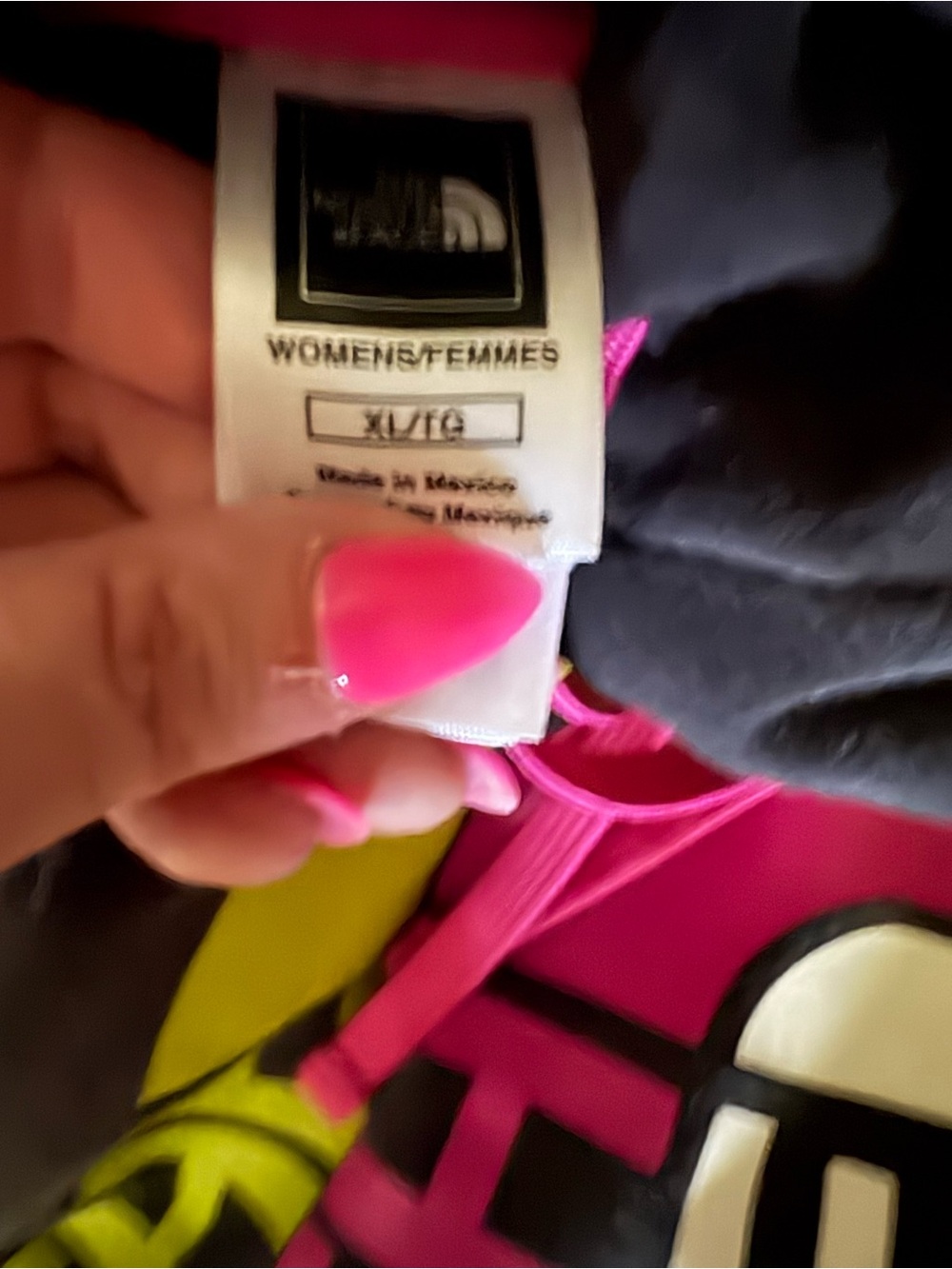The North Face Kids Black Hoodies with Neon Pink & Neon Green Logo - Picture 4 of 6
